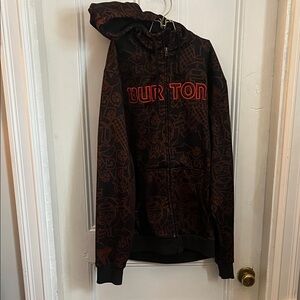 Burton Black and Brown Graphic Hoodie